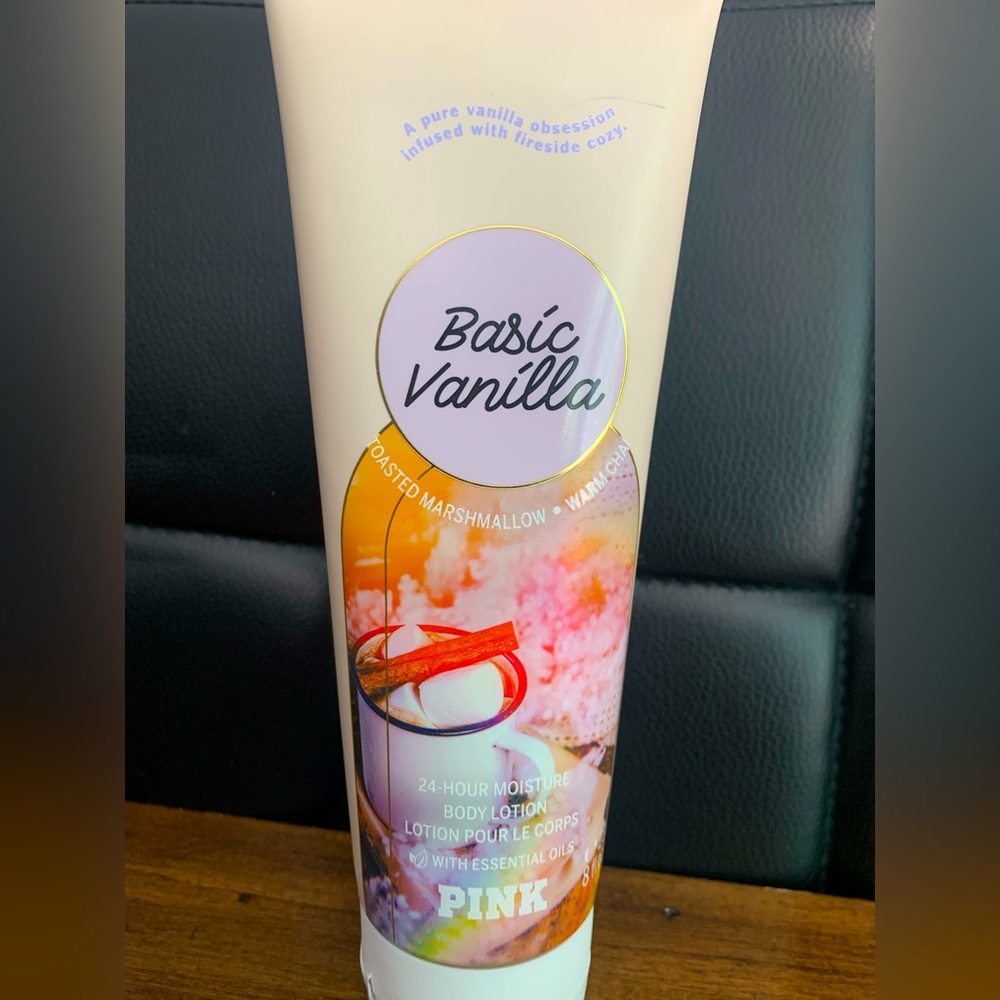 This is the basic vanilla lotion from PINK , still brand new and it is 8 fl oz